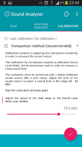 Sound Analyzer App Screen 3