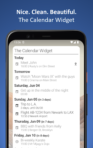 Android application The Calendar Widget screenshort