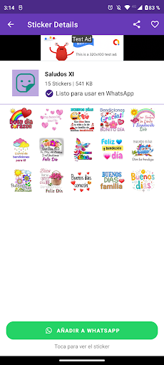 Greetings stickers Screen 2