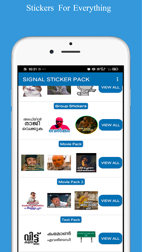 signal stickers malayalam Screen 2