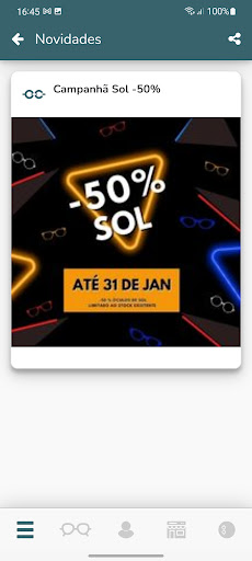 Android application Óptica do Centro screenshort