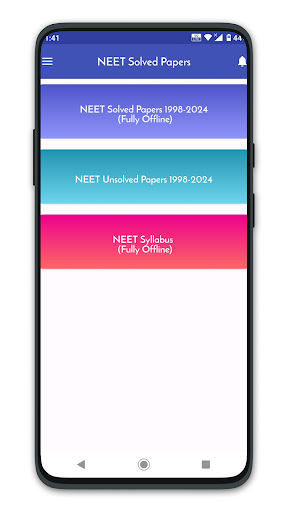 Android application NEET Solved Papers Offline screenshort