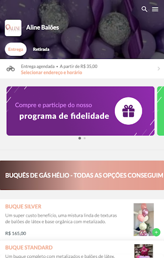 Android application Aline Balões screenshort