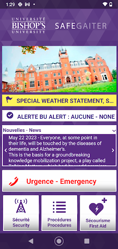 Android application SAFEGaiter screenshort