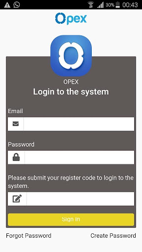 Android application Opex V5 Node screenshort