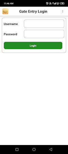 UMP Gate Entry App Screen 2