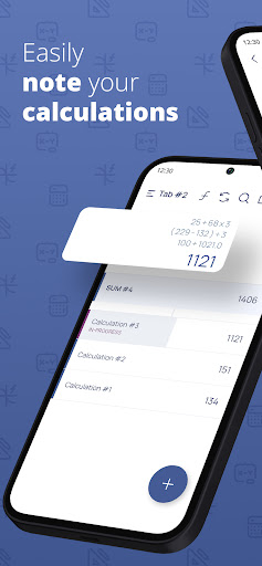 Android application NumberTabs: Calculator Notes screenshort