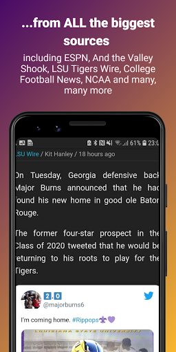 LSU Tigers Football News Screen 3