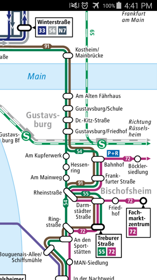 Android application Mainz Tram & Bus Map screenshort
