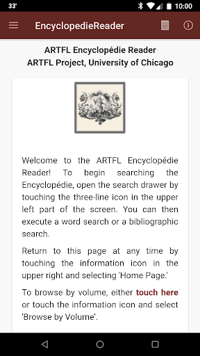 Android application ARTFL Encyclopédie Reader screenshort