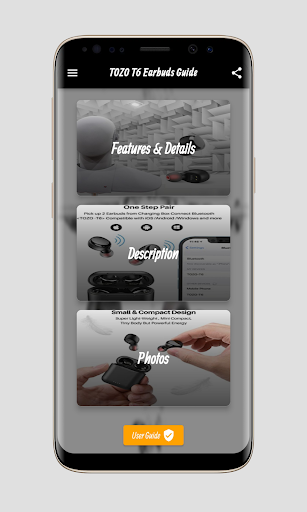 Android application TOZO T6 Earbuds Guide screenshort
