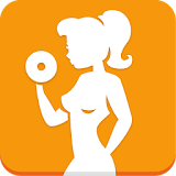 Fitness with dumbbells icon