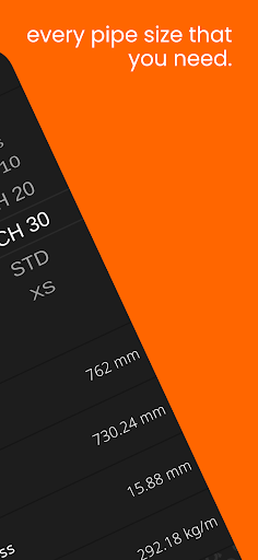 Pipeq Pipe Sizes Screen 2