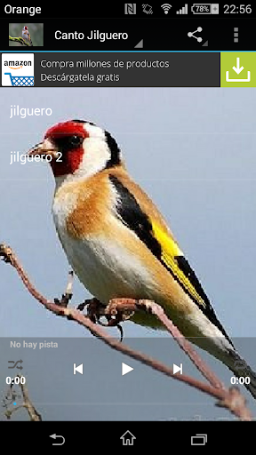 Android application goldfinch screenshort