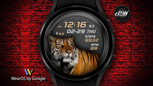 PW94 Animals Tiger Watch Face
