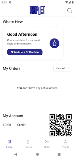 Droplet Dry Cleaning & Laundry Screen 2
