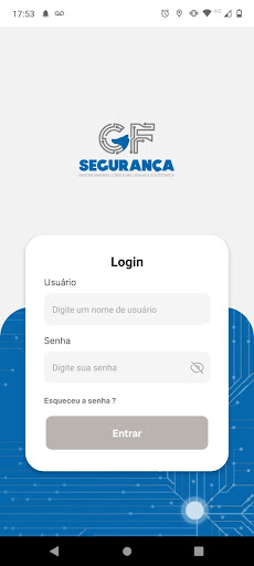 Android application G F Segurança screenshort