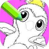 Hatch animals coloring book icon
