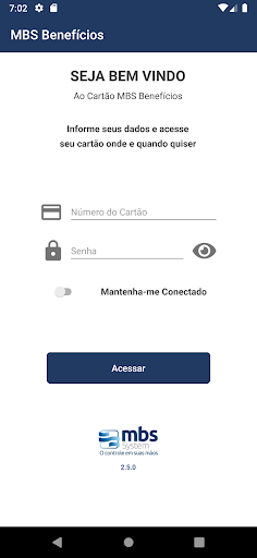 Android application MBS Benefícios screenshort