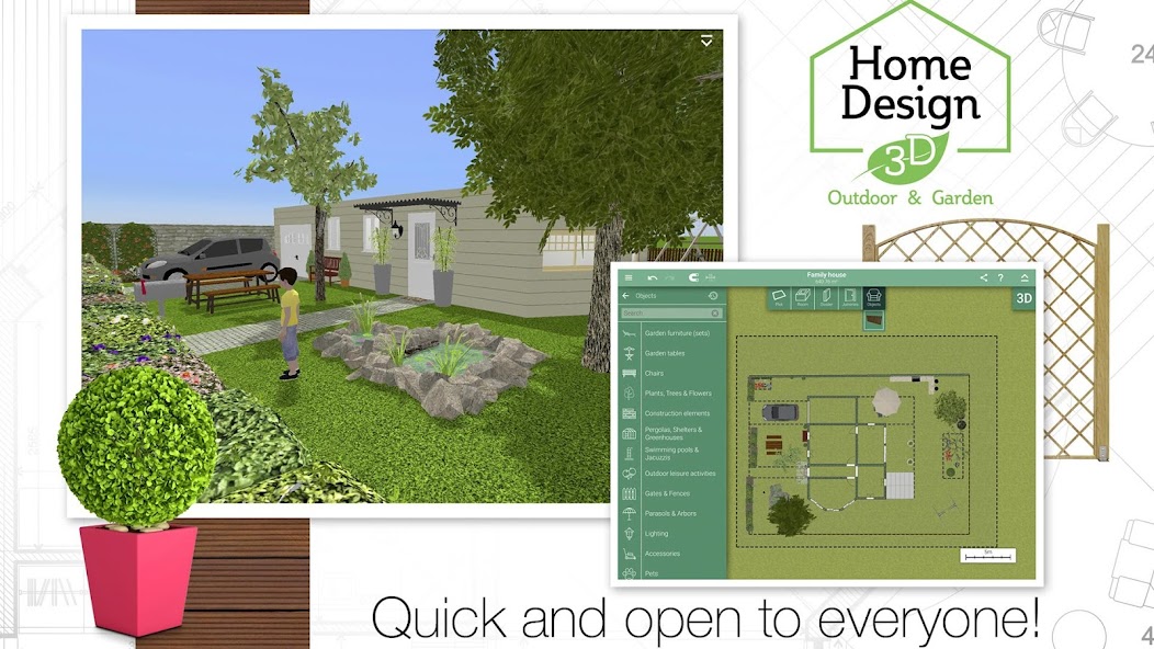 Home Design 3D Outdoor-Garden 4.4.1 APK + Mod (Unlimited money) untuk android