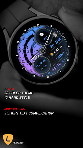 Android application Hybrid Watch Face 067 screenshort