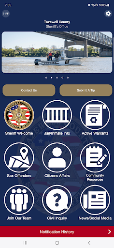 Android application Tazewell Co Sheriff screenshort