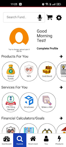Android application Investorfunds screenshort