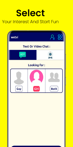 Android application meetblis - Random Video Call screenshort