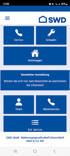 Android application SWD Service screenshort