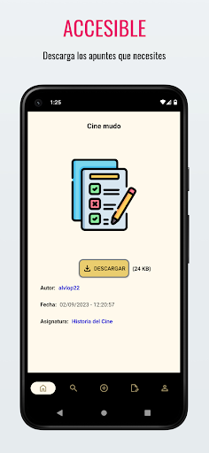 Android application Tablón UAH screenshort