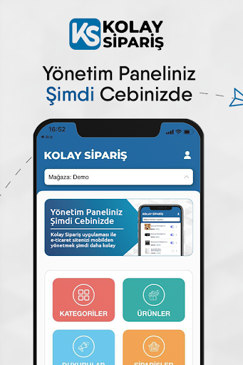 Android application Kolay Sipariş Mağaza Yönetim screenshort