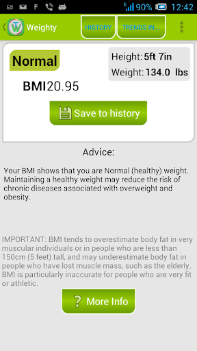 Weighty: Track your weight Screen 2