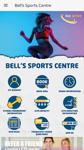 Android application Live Active Leisure screenshort
