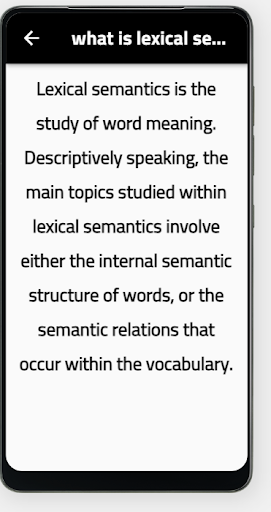 lexical semantics