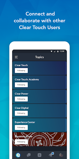 Screenshot of Clear Touch Experience