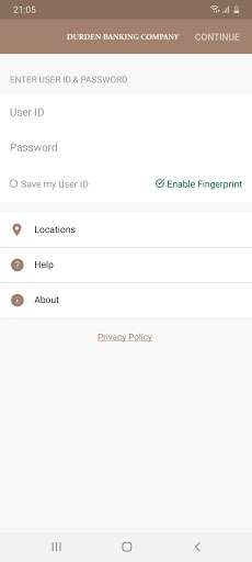Android application Durden Banking Co./Metter Bank screenshort
