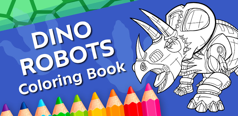 Dino Robots Coloring Book for Boys