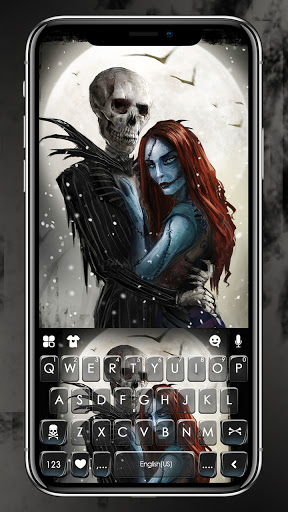 Android application Horror Couple Skull Theme screenshort
