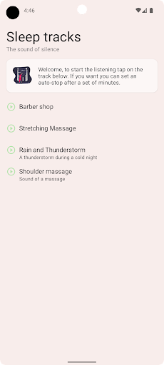 Android application Sleepify screenshort