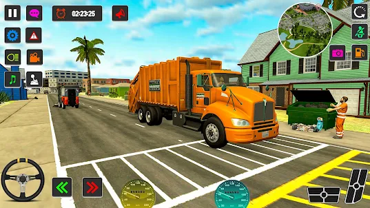 rác xe tải chạy xe Trò chơi 3D