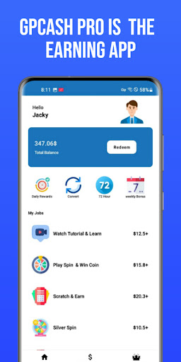 Android application GPCash Pro - Make Real Money screenshort