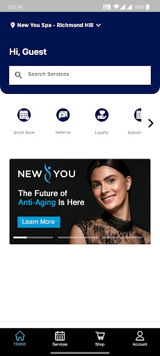Android application New You Cosmetic Centres screenshort