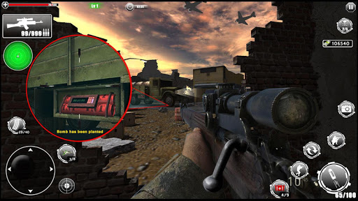 Android application World War Sniper WW2 Gun Games screenshort