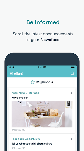 Android application MyHuddle screenshort