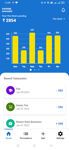 Expense Manager Screen 2