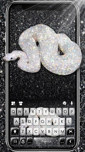 Android application Glitter Silver Snake Keyboard screenshort