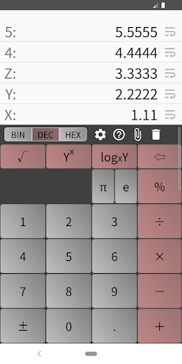 Android application RPN ChillaCalc screenshort