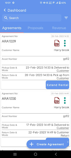 Asset Rental Manager Screen 3