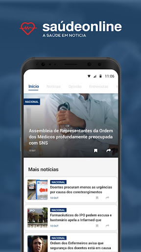 Android application SaúdeOnline.pt screenshort