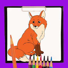desenhos animados de animais. imagem de raposa fofa. adequado para